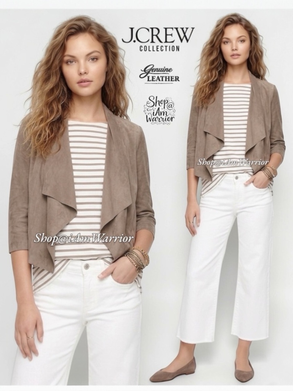 J.Crew Collection RARE genuine leather draped jacket *shop@iamwarrior